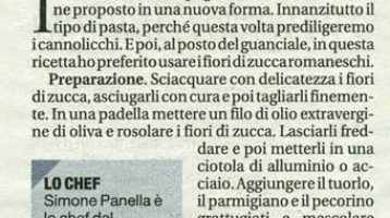 Simone Panella e la Carbonara ai fiori di zucca