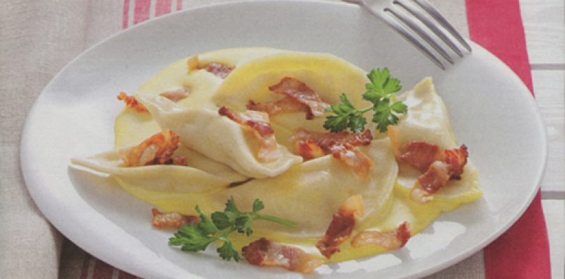 Simone Rugiati e i tortelli alla salsa di carbonara