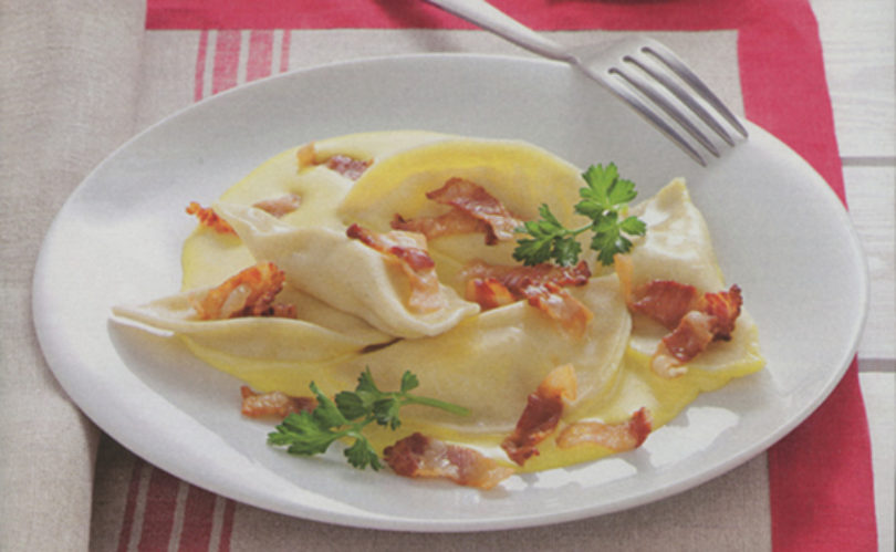 Simone Rugiati e i tortelli alla salsa di carbonara