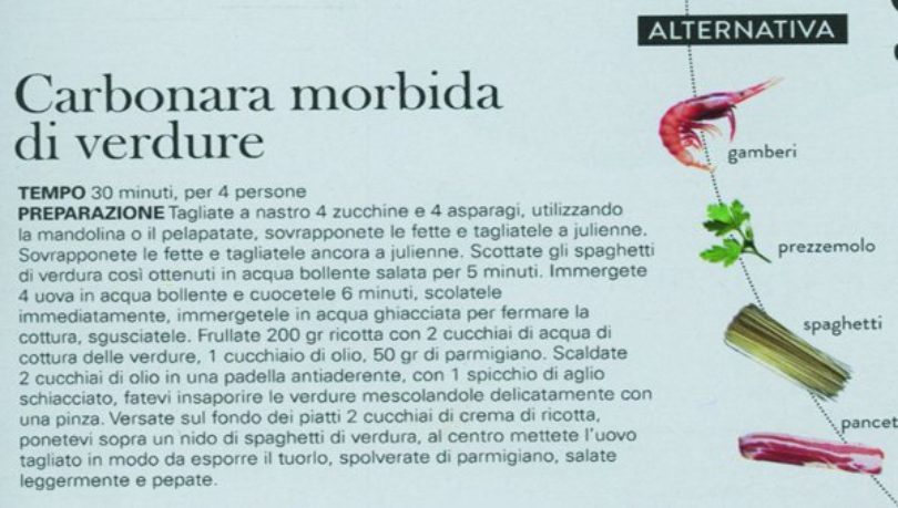 Grazia, la carbonara (morbida) di primavera