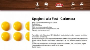 Fast Food? No, fast carbonara, by Davide Scabin