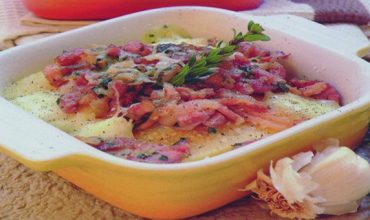 Polenta alla carbonara, un pieno di energia