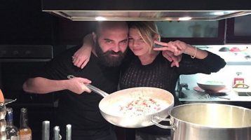 Emma e Giuliano, la carbonara (di pesce) delle star