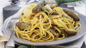 Trenette carciofi e tuorli: quasi una carbonara per tutti