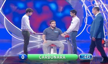 Reazione a catena, la carbonara nel quiz di RaiUno