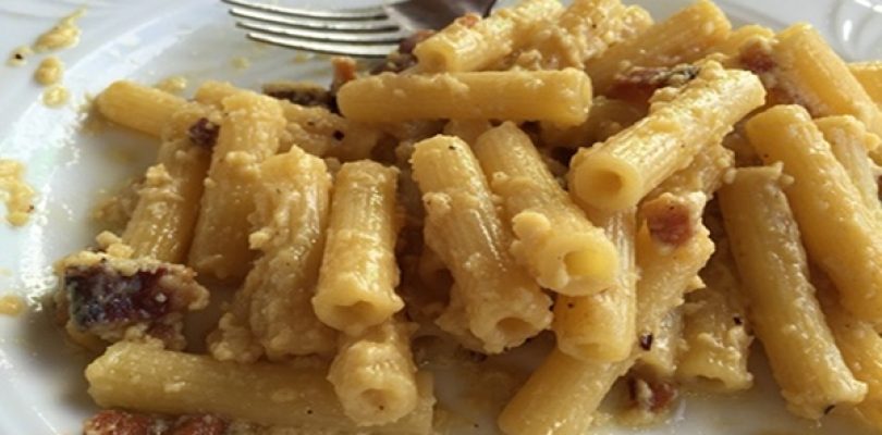 La carbonara di Nemi, ricca e sostanziosa