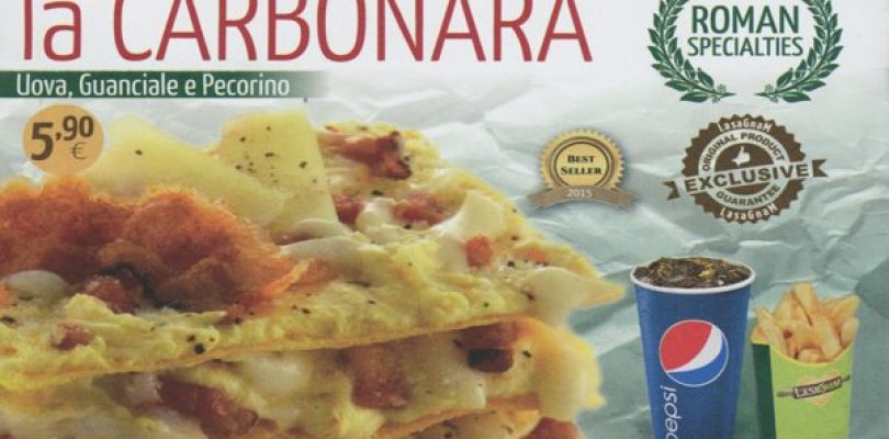 LasaGnam Roma, la carbonara diventa lasagna