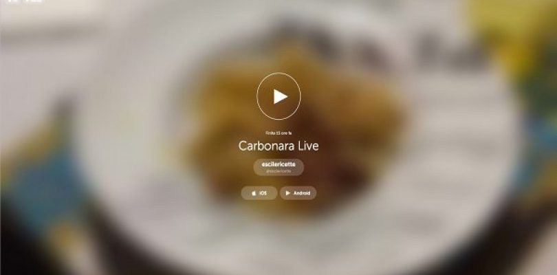 Periscope, esci la carbonara!