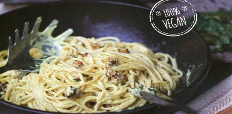 Vegetariana, la carbonara ai legumi