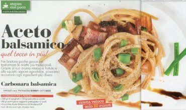 Carbonara all’aceto balsamico, quel tocco in più…