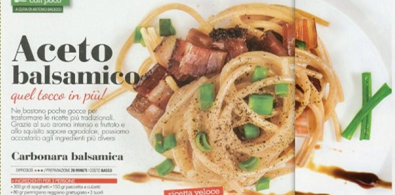 Carbonara all’aceto balsamico, quel tocco in più…