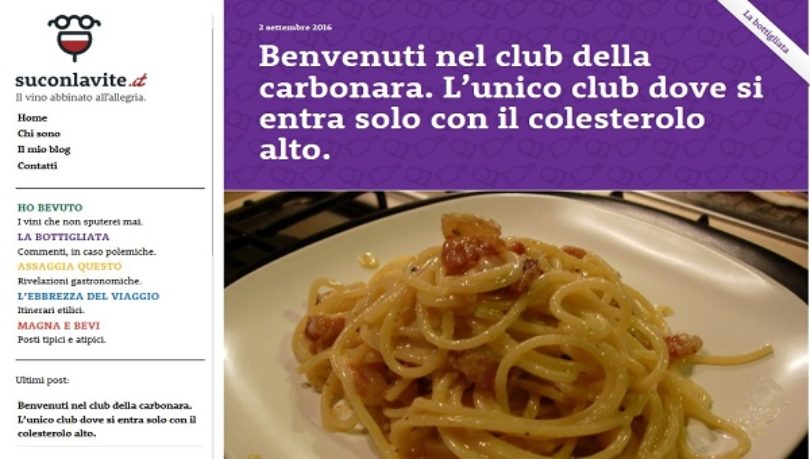 Su con la vite, quando il vino sposa la carbonara