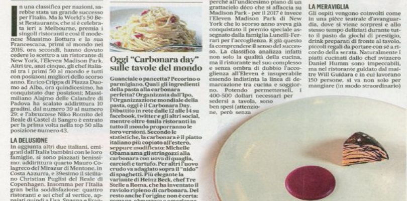 Carbonara Day, tutto il mondo omaggia la carbonara