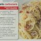 Paola Ferrari, spaghetti alla carbonara al top