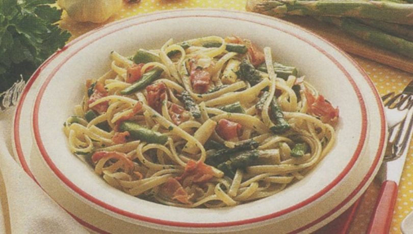 Guida Cucina e le linguine alla carbonara di asparagi