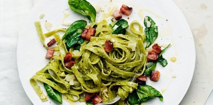 Prosciutto e spinaci, ecco la carbonara Moab