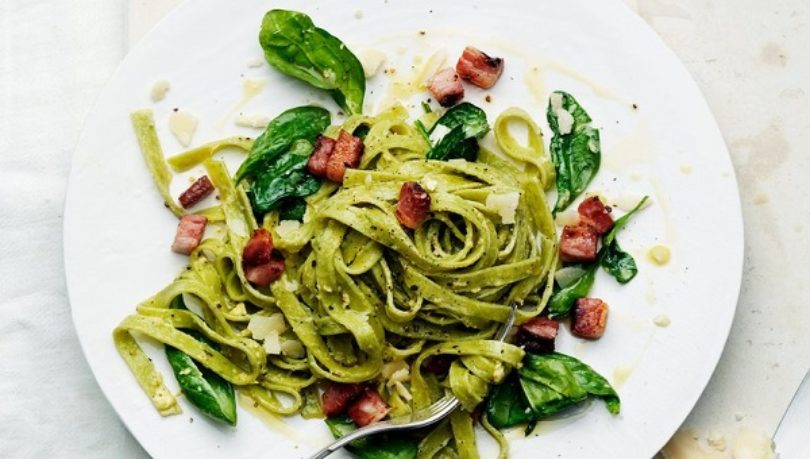 Prosciutto e spinaci, ecco la carbonara Moab