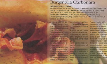 Eva Cucina e lo sfizioso burger alla carbonara