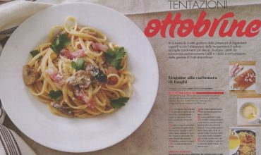 Linguine alla carbonara di funghi, le tentazioni d’autunno