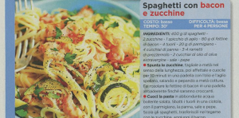 Oggi Cucino e la sua quasi-carbonara con bacon e zucchine