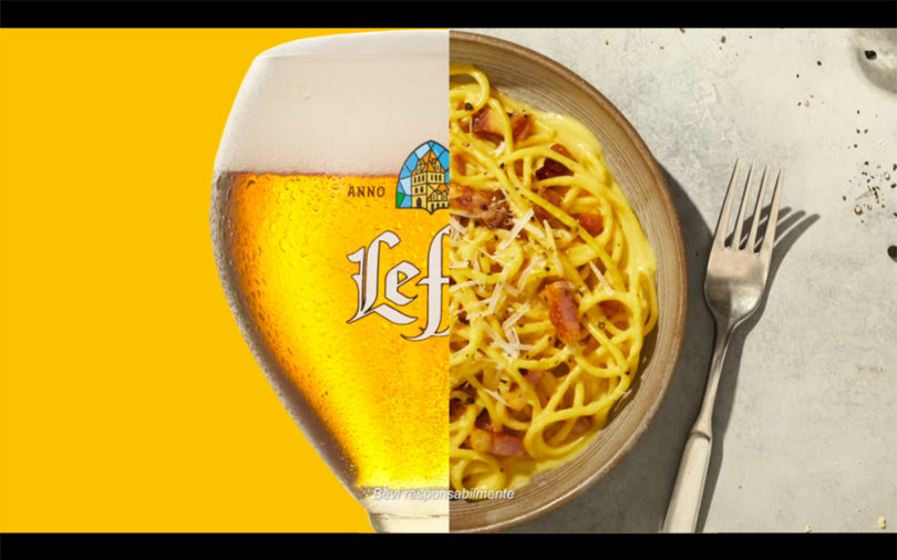 Birra e carbonara Leffe