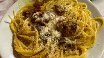 Carbonara Trattoria Mezzaluna Orvieto