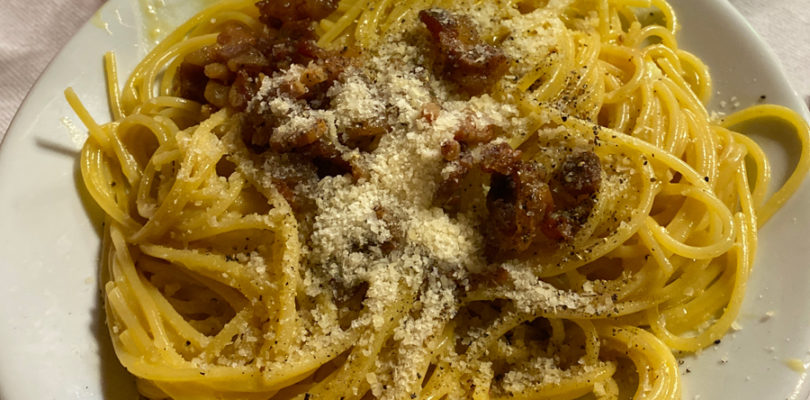 Carbonara Trattoria Mezzaluna Orvieto