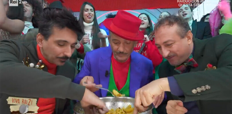 Fiorello e carbonara con Max Mariola a Viva Rai2