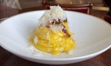 ricetta carbonara chef Alfonso D'Auria ristorante Follie Roma