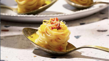 Artisia, la pasta 3D per preparazioni creative… e  carbonara aperitivo