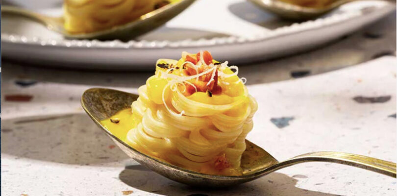 Artisia, la pasta 3D per preparazioni creative… e  carbonara aperitivo